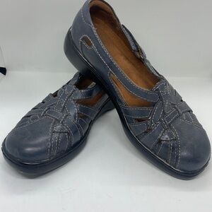 Auditions shoes women's size 6.5 blue gray leather mary jane